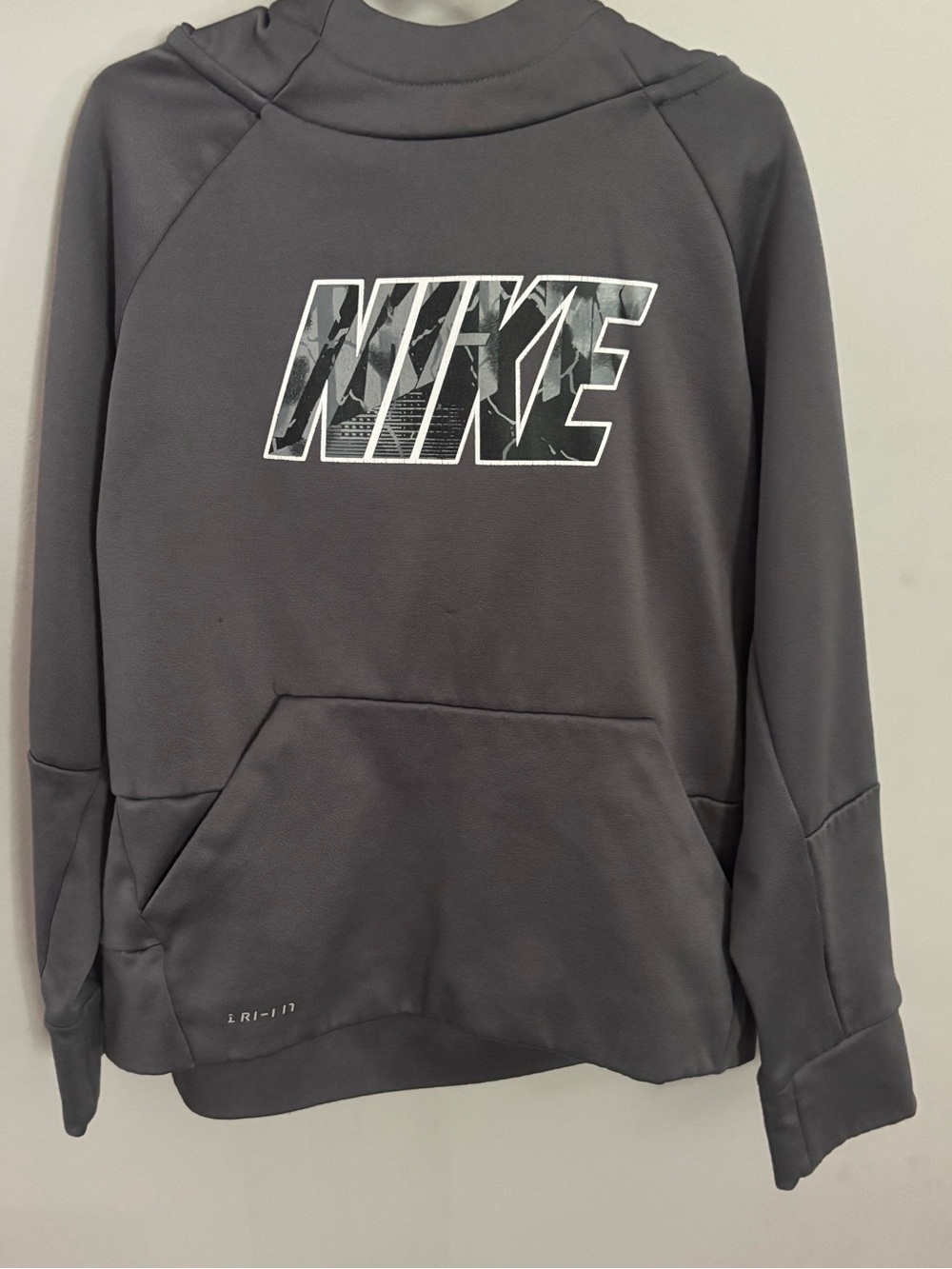 Boys Nike Grey Graphic Logo Pullover Hoodie ALSO ON De POP